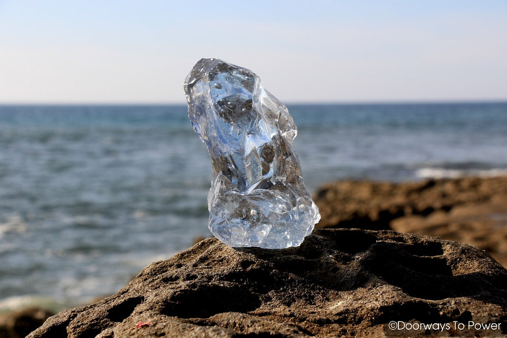 Cosmic Ice + Ascendant Lilac Monatomic Andara Crystal 'Being In Now" Meditation Altar Stone