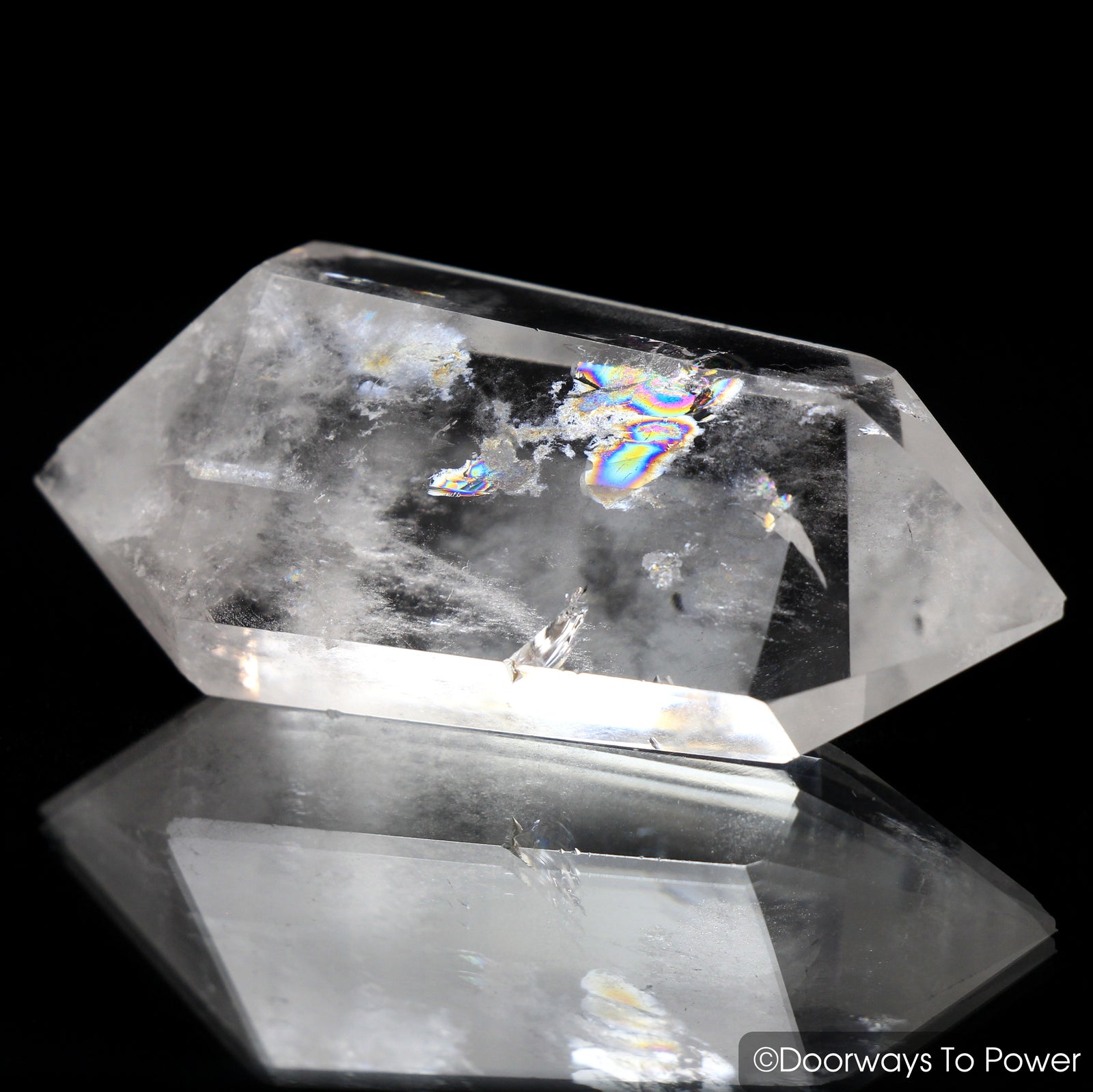 John of God Crystal Double Terminated Rainbow Quartz Casa Crystal Empathy Nick