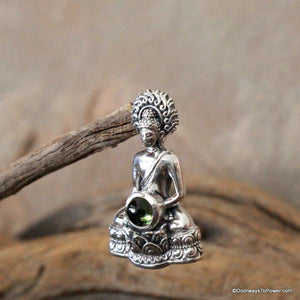 Buddha Moldavite Pendant
