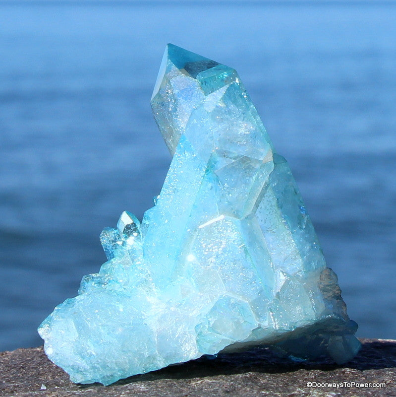 Aqua Aura Pleiadian Starbrary Crystal Cluster