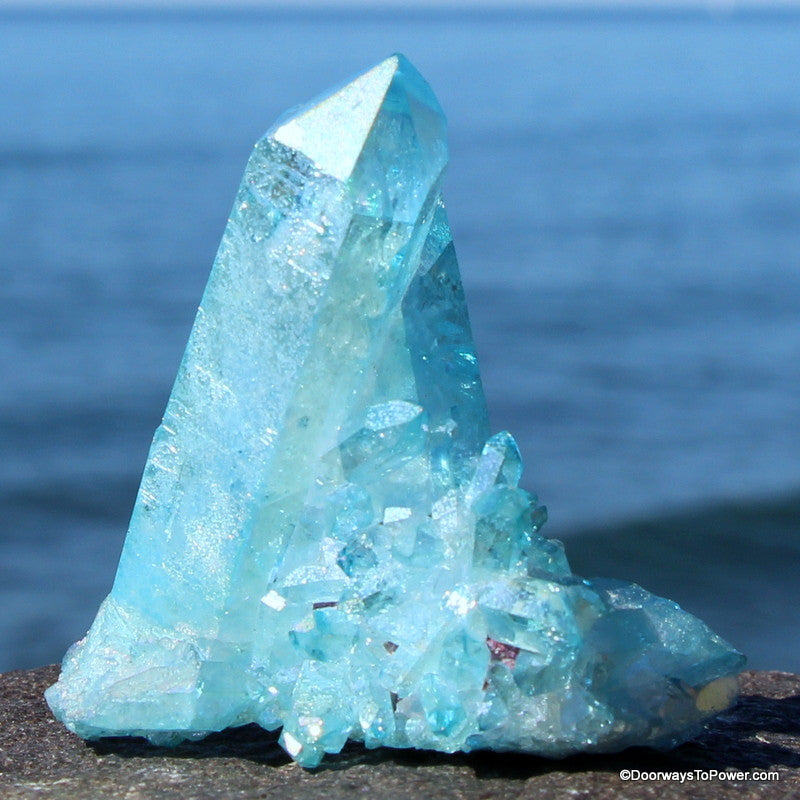 Aqua Aura Pleiadian Starbrary Crystal Cluster