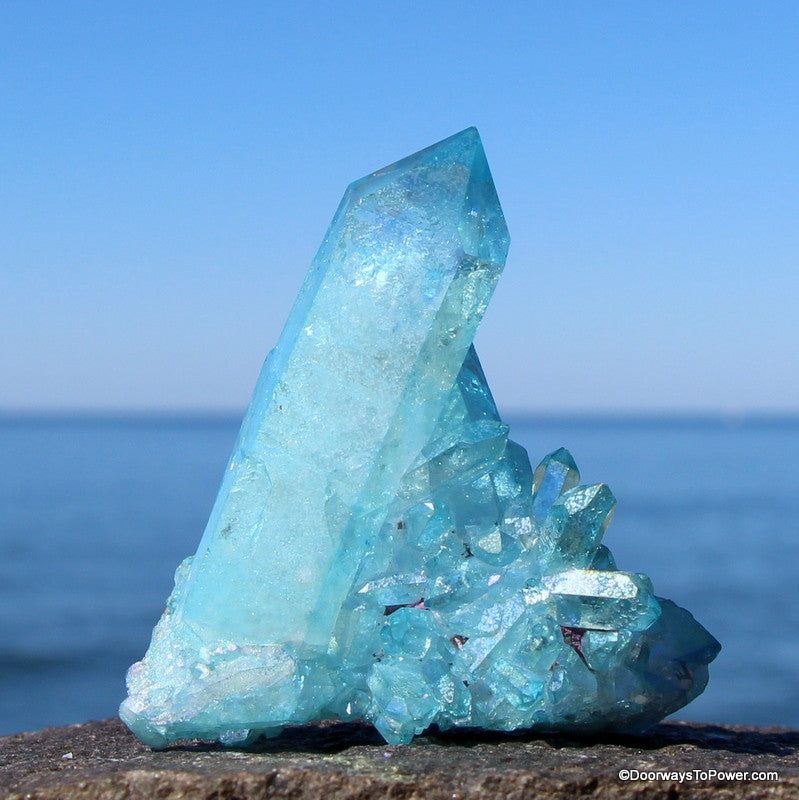 Aqua Aura Pleiadian Starbrary Crystal Cluster