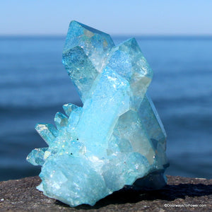 Aqua Aura Pleiadian Starbrary Crystal Cluster