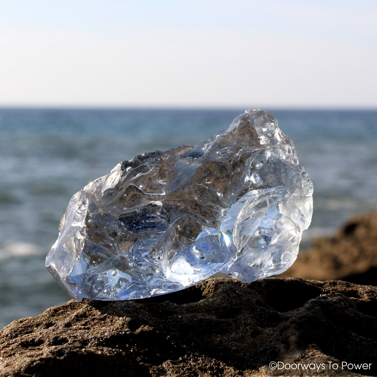 Cosmic Ice + Ascendant Lilac Monatomic Andara Crystal 'Being In Now" Meditation Altar Stone