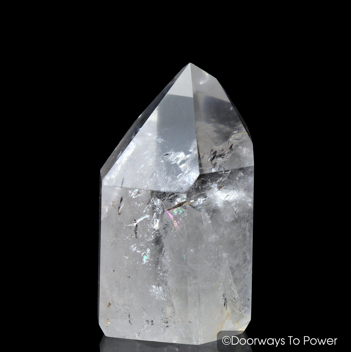 John of God Casa Manifestation Quartz Crystal Point w/ Rainbows Rare