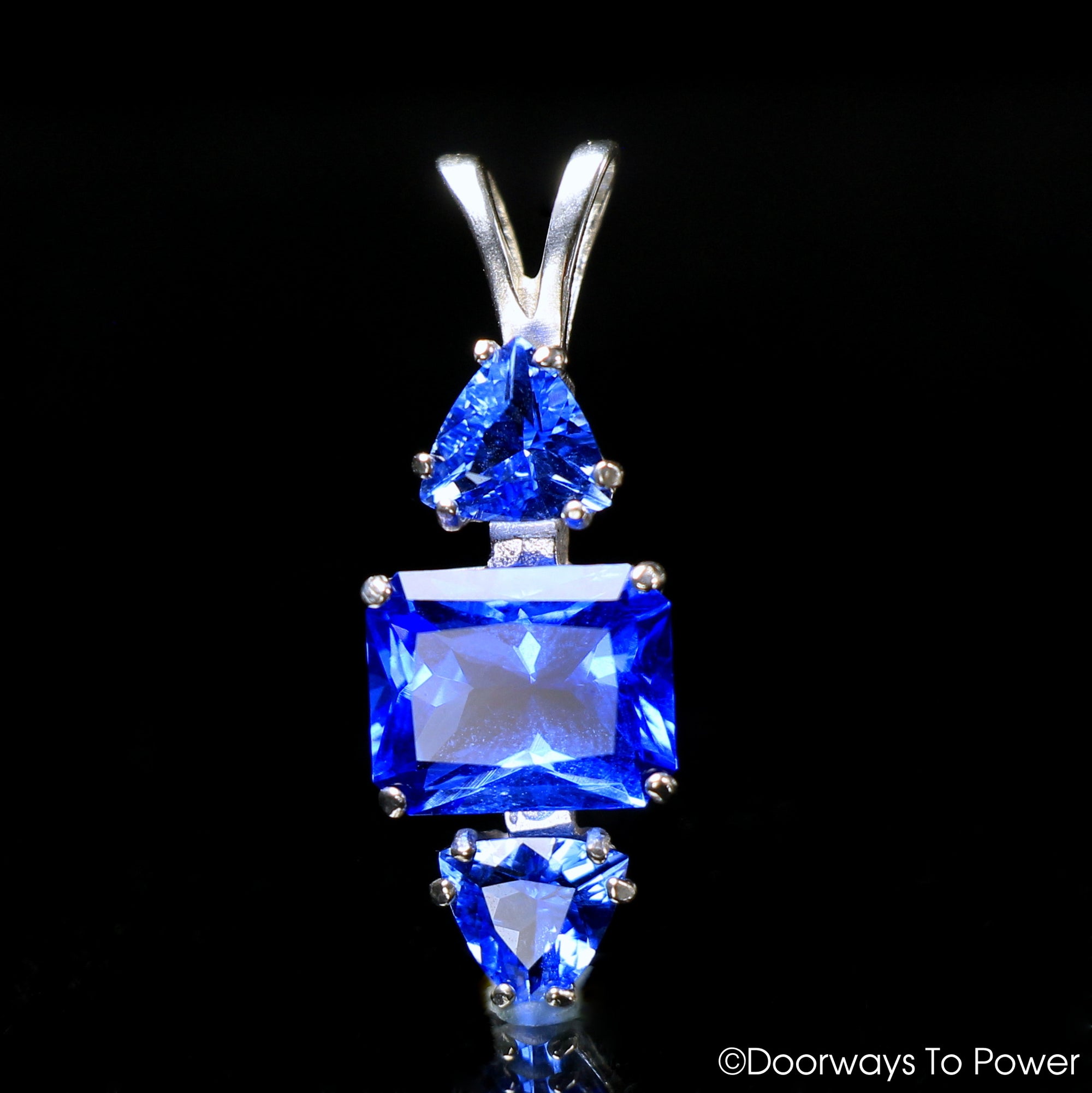 Siberian Blue Quartz Gemstone Crystal Pendant