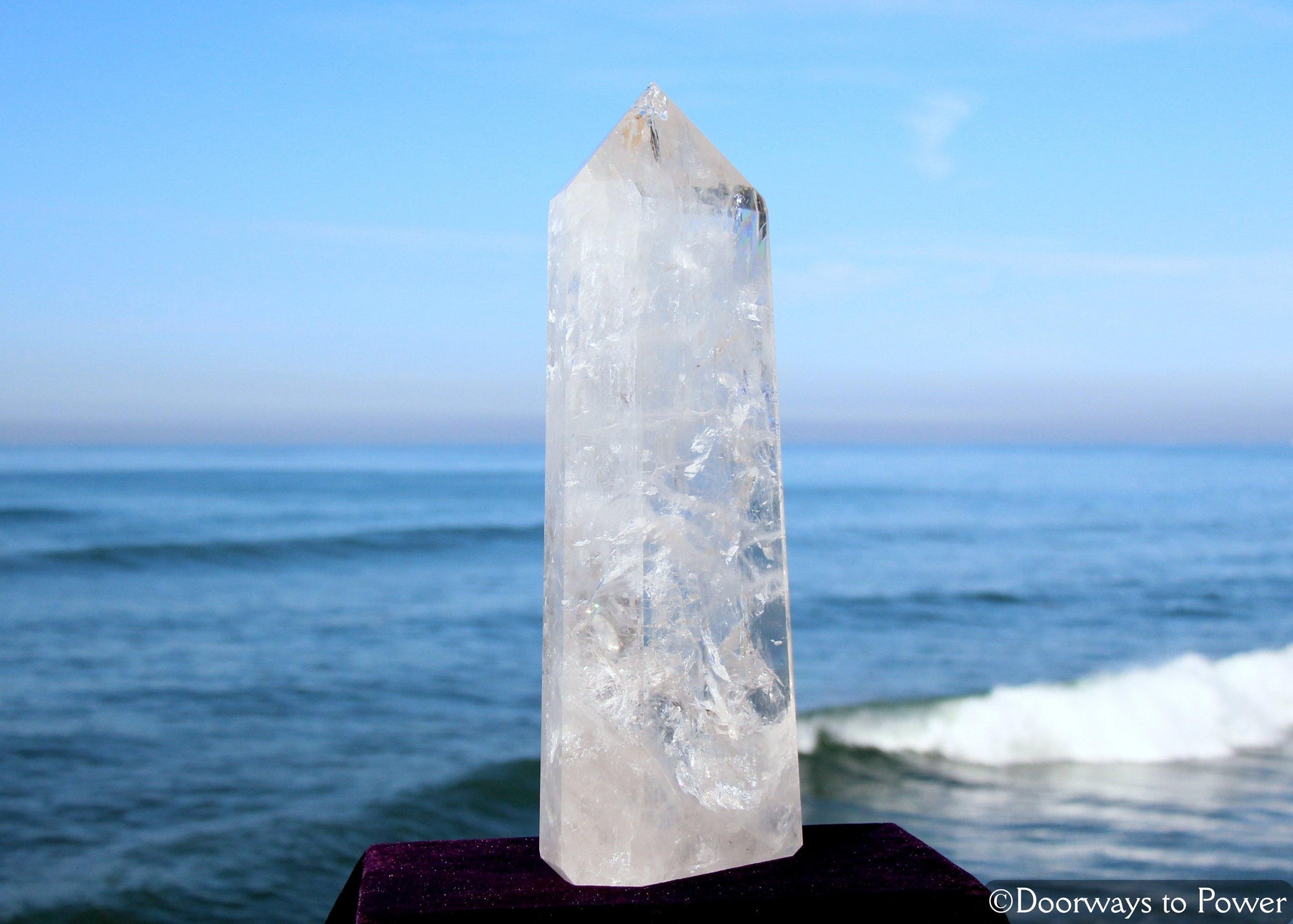 17.5" Clear Quartz Devic Temple Master Crystal 'El·e·va·tion' 22 lbs