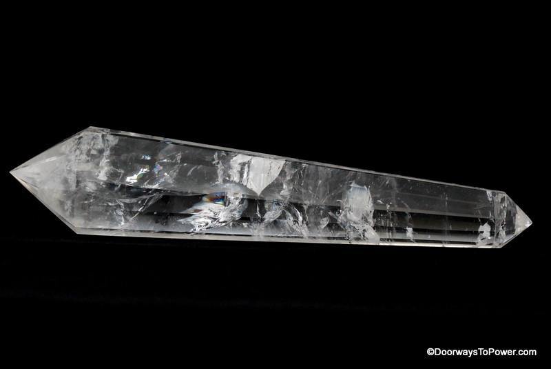 9" John of God Quartz Phantom Crystal 12 Sided Vogel Wand Rare CAV-3