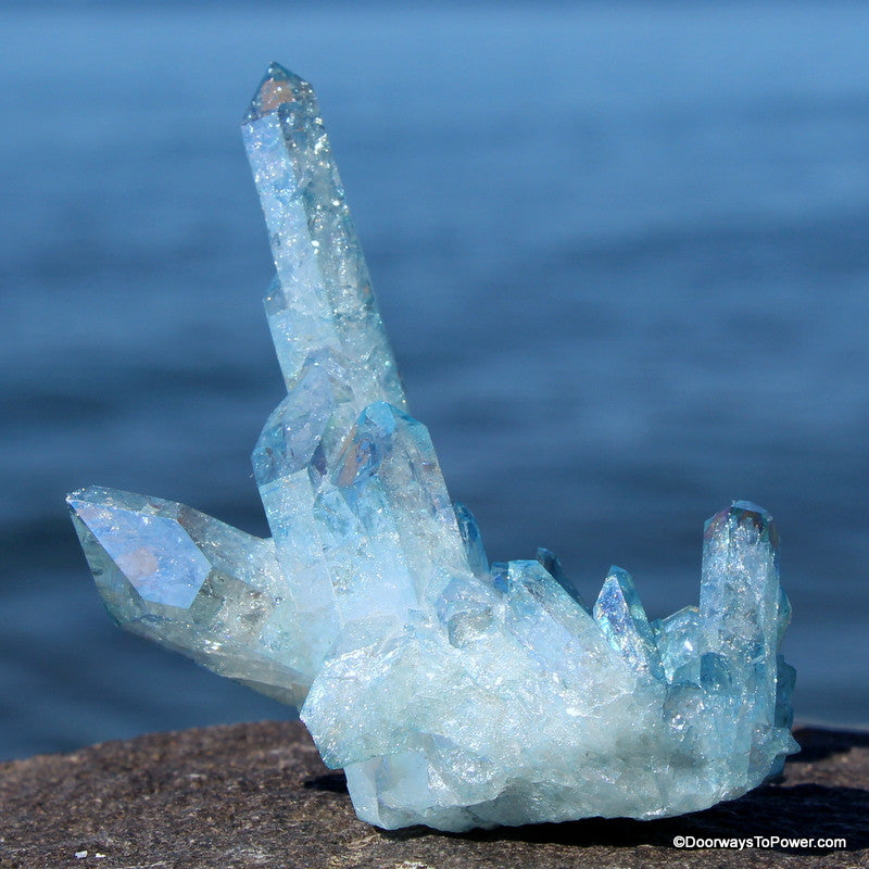 Aqua Aura Pleiadian Starbrary Crystal Cluster