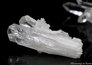 Danburite Twin Quartz Record Keeper Crystal with Rainbows