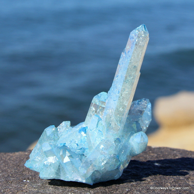Aqua Aura Pleiadian Starbrary Crystal Cluster