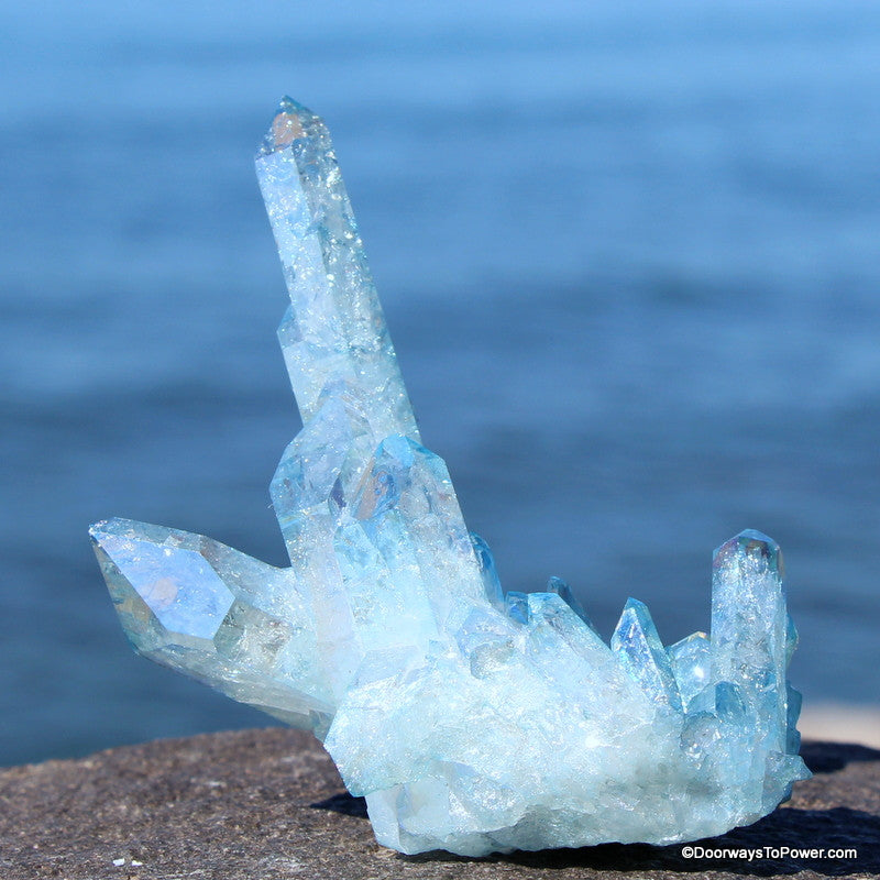 Aqua Aura Pleiadian Starbrary Crystal Cluster