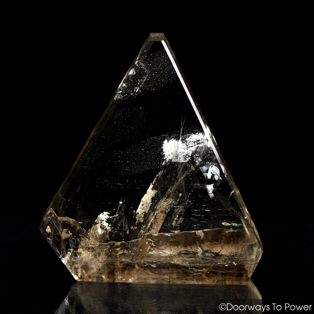 John of God Quartz Triangle Casa Crystal Sculpture 'Abundance'