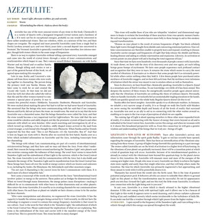 Azeztulite Properties Book of Stones