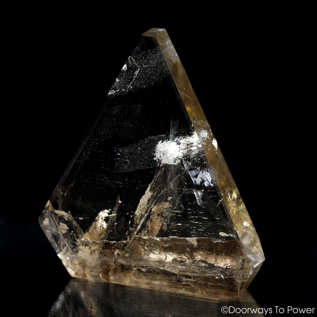 John of God Quartz Triangle Casa Crystal Sculpture 'Abundance'
