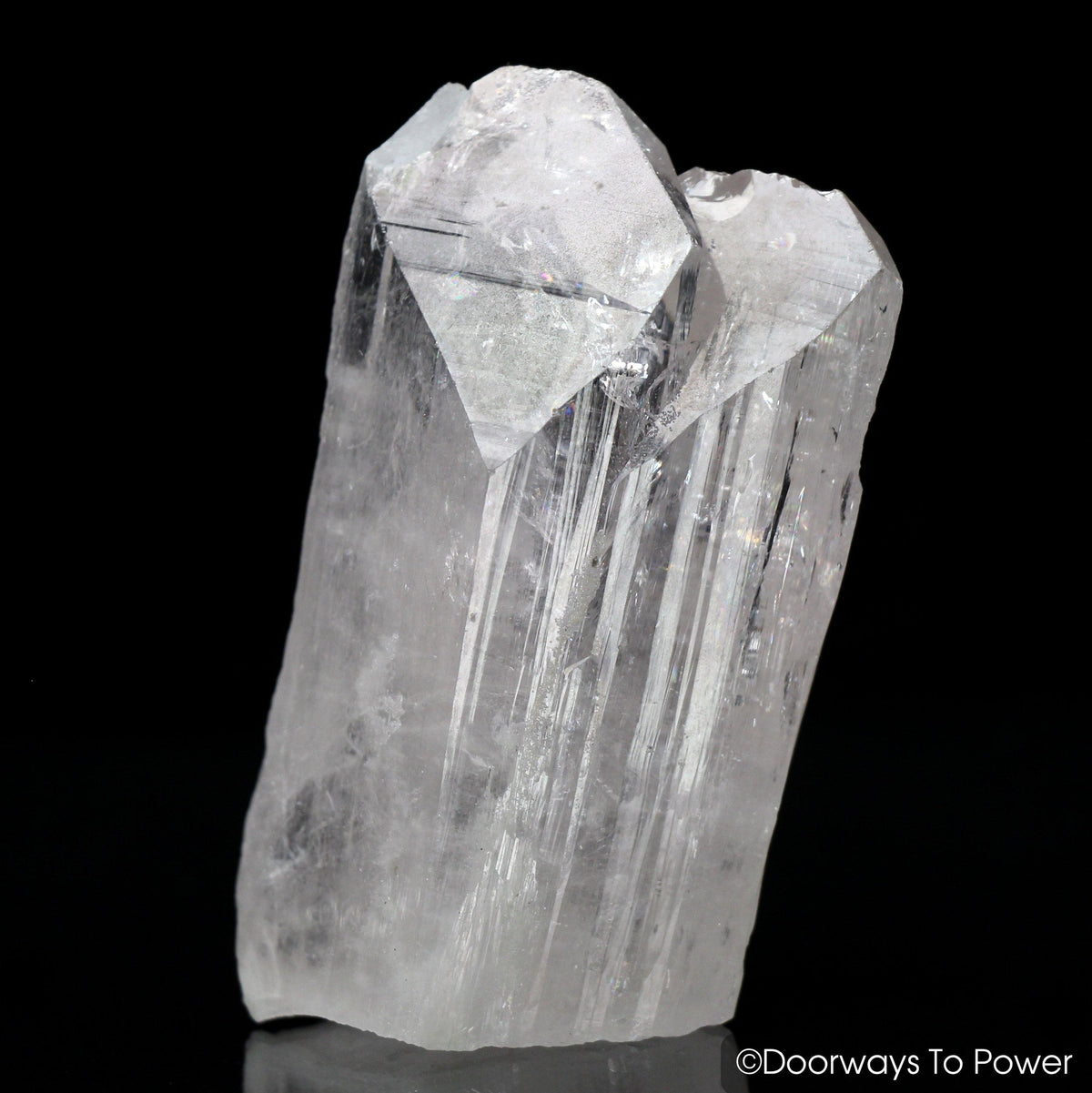 Danburite Twin Soul Quartz Crystal w/ Rainbows 'BELOVED'