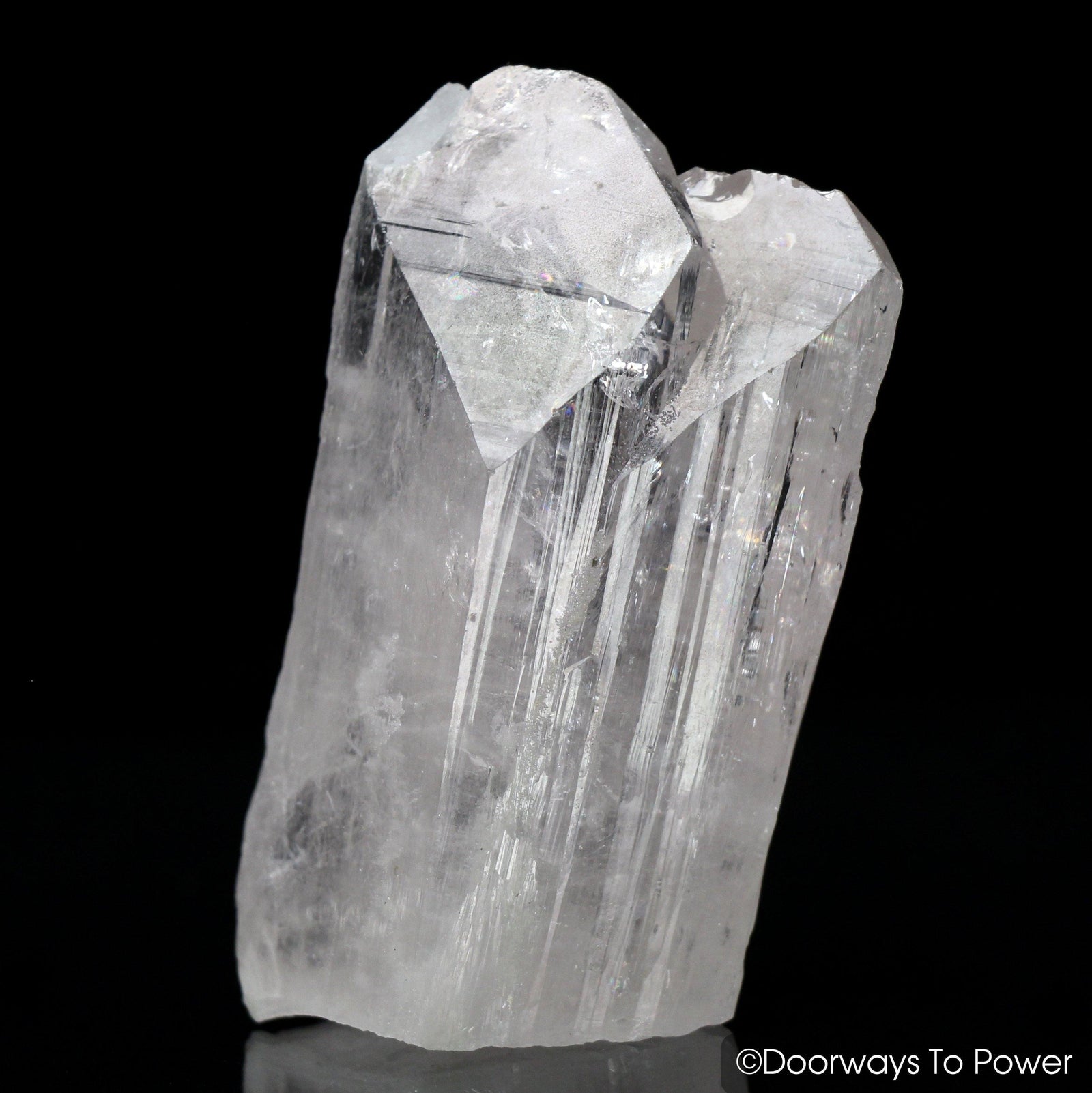 Danburite Twin Soul Quartz Crystal w/ Rainbows 'BELOVED'