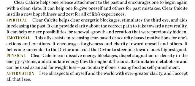 Optical Calcite Properties