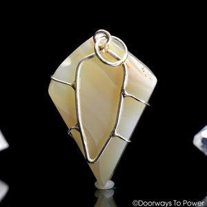 Shanti Light Shantilite Crystal Pendant Madagascar .925 SS   'Flow of Peace'