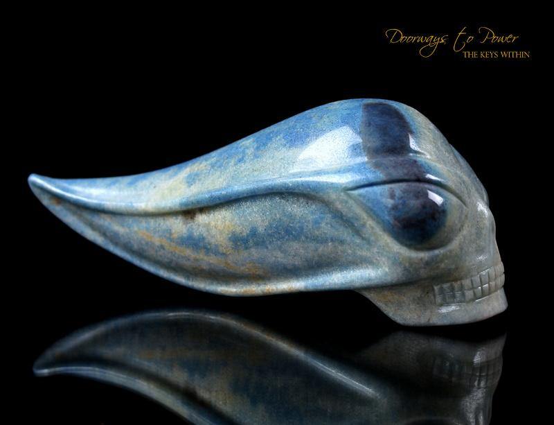 Dumortierite Star Traveler Crystal Skull 