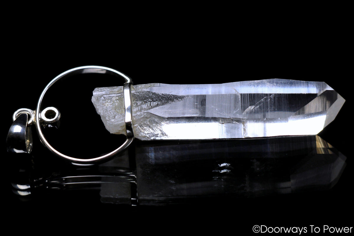 Colombian Lemurian Seed Watermelon Tourmaline Crystal Pendant 