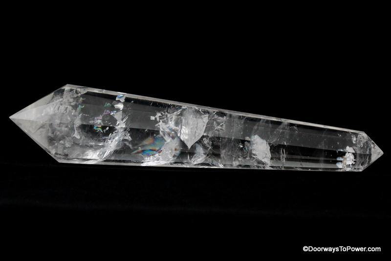9" John of God Quartz Phantom Crystal 12 Sided Vogel Wand Rare CAV-3