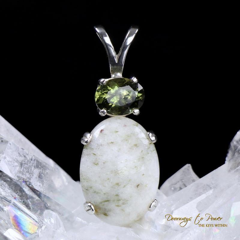 Sanda Rosa Azeztulite Moldavite Crystal Pendant