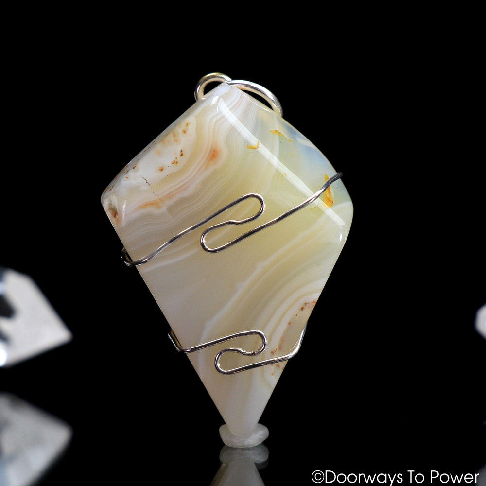 Shanti Light Shantilite Crystal Pendant Madagascar .925 SS   'Flow of Peace'