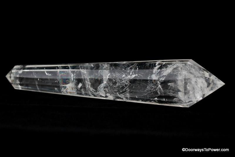 9" John of God Quartz Phantom Crystal 12 Sided Vogel Wand Rare CAV-3