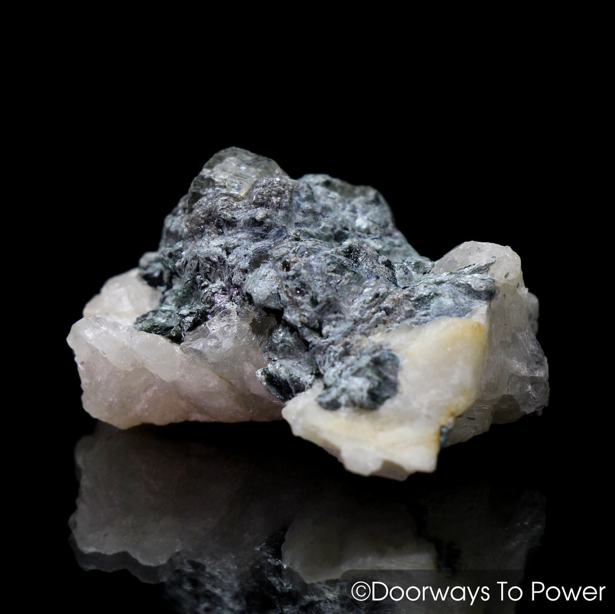 Russian Phenacite Crystal Heart Specimen w/ Seraphinite