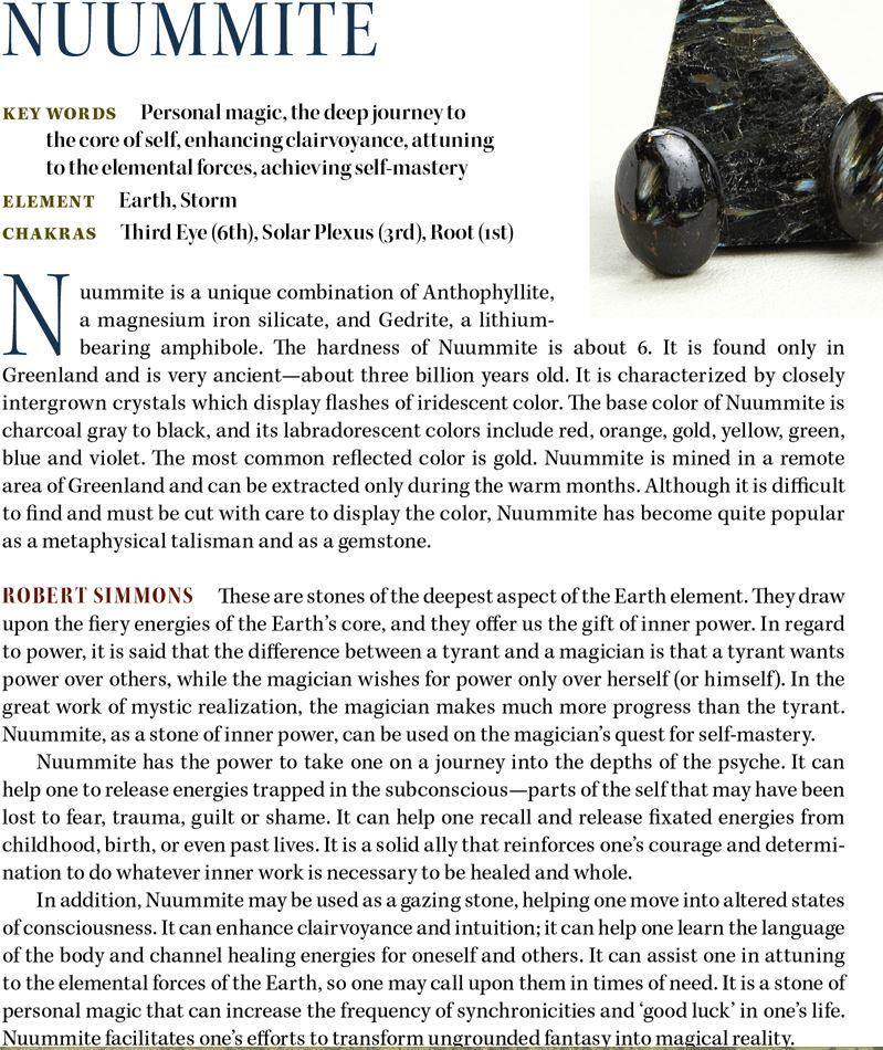 Nuummite Metaphysical Properties 