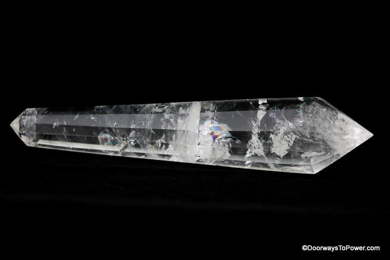 9" John of God Quartz Phantom Crystal 12 Sided Vogel Wand Rare CAV-3