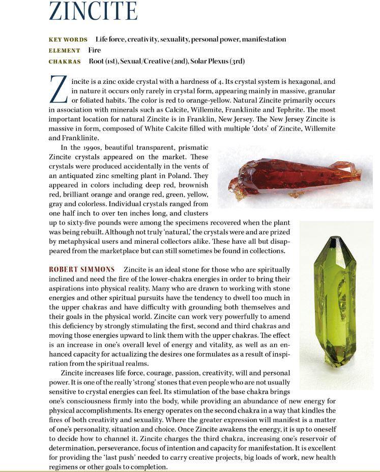 Zincite Metaphysical Properties 