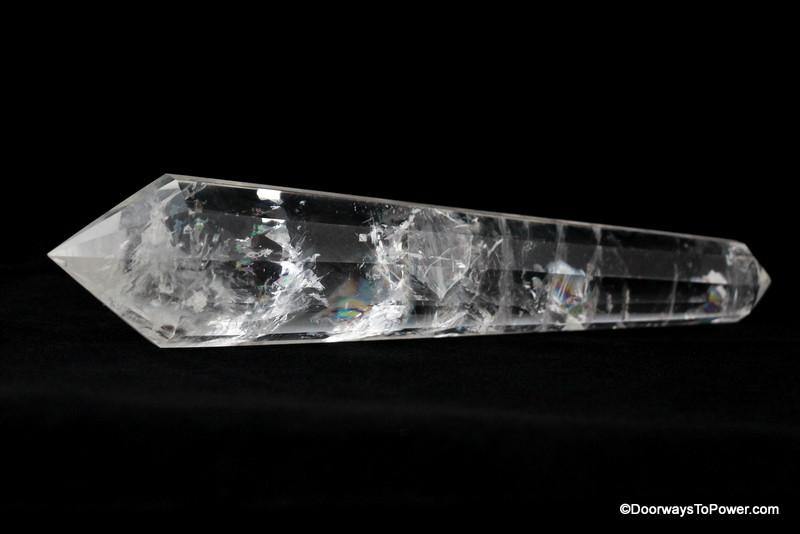 9" John of God Quartz Phantom Crystal 12 Sided Vogel Wand Rare CAV-3