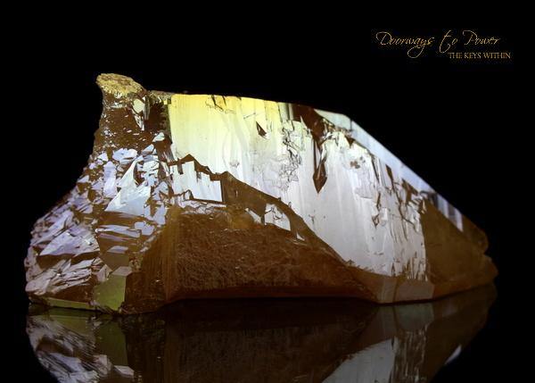 Golden Aura Lemurian Quartz Crystal