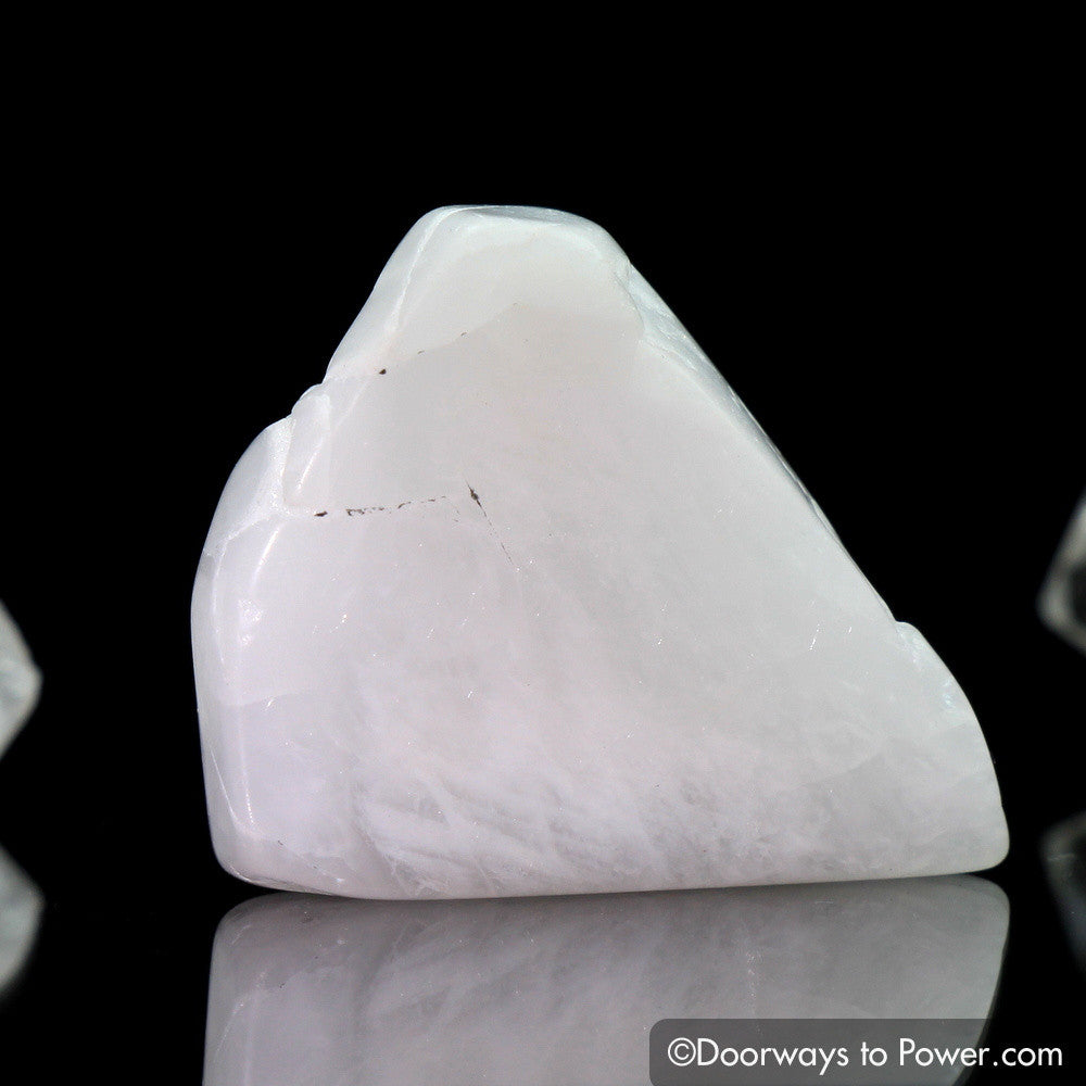 White Azeztulite Tumbled Stone Polished | Azozeo Activated