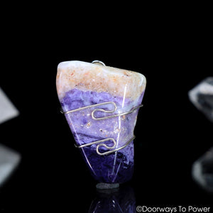 Violet Flame Opal Crystal Pendant .925 SS