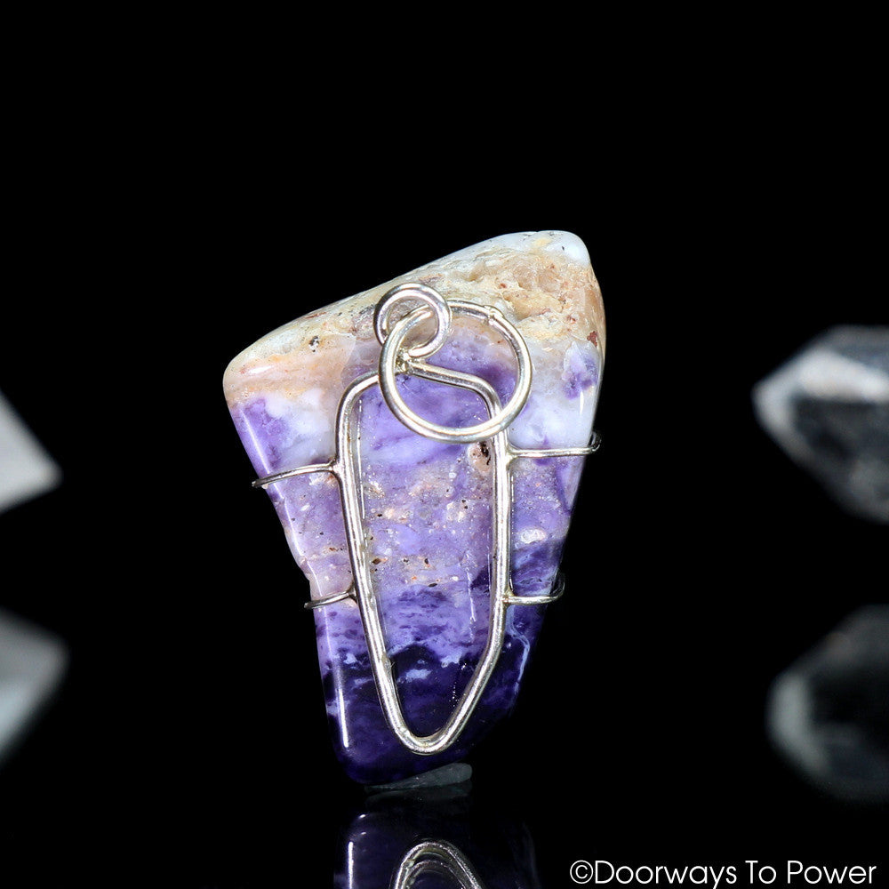 Violet Flame Opal Crystal Pendant .925 SS