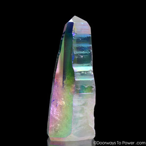 Angel Aura Lemurian Crystal Point w/ Record Keepers