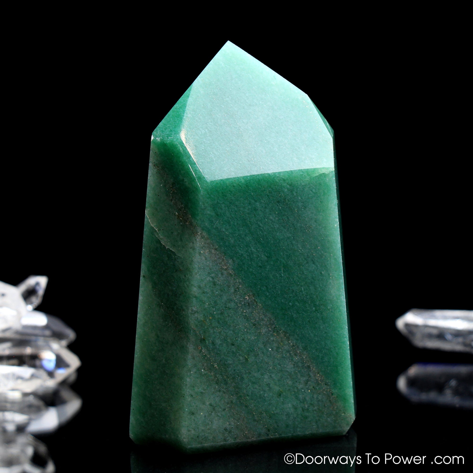 John of God Crystal Green Aventurine & Pyrite w/ Future Time Link