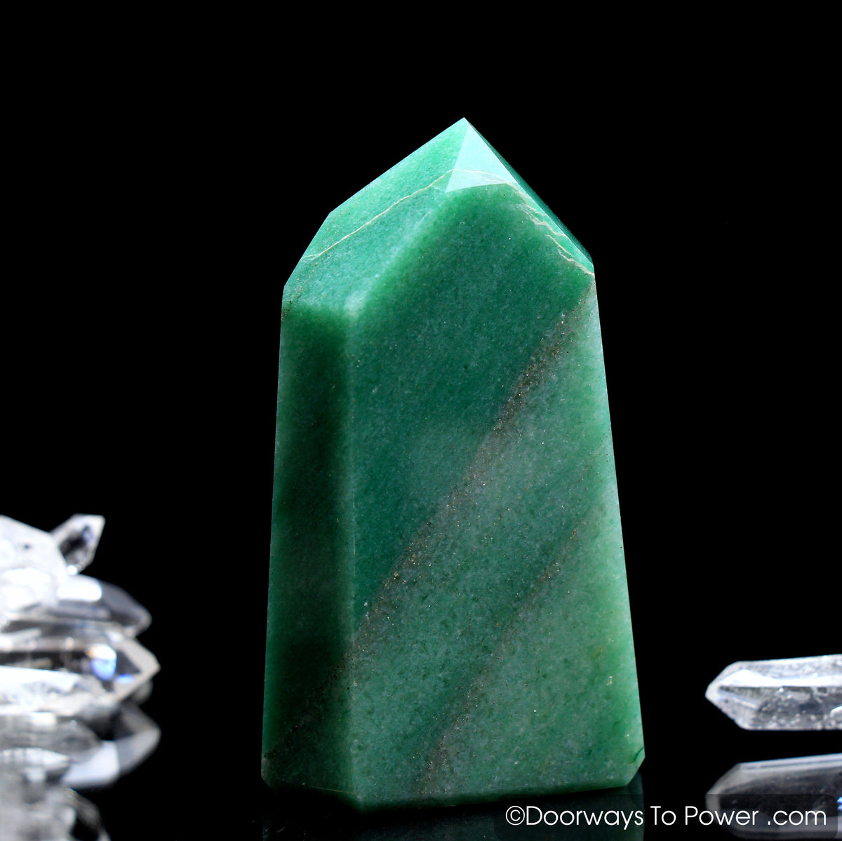 John of God Crystal Green Aventurine & Pyrite w/ Future Time Link