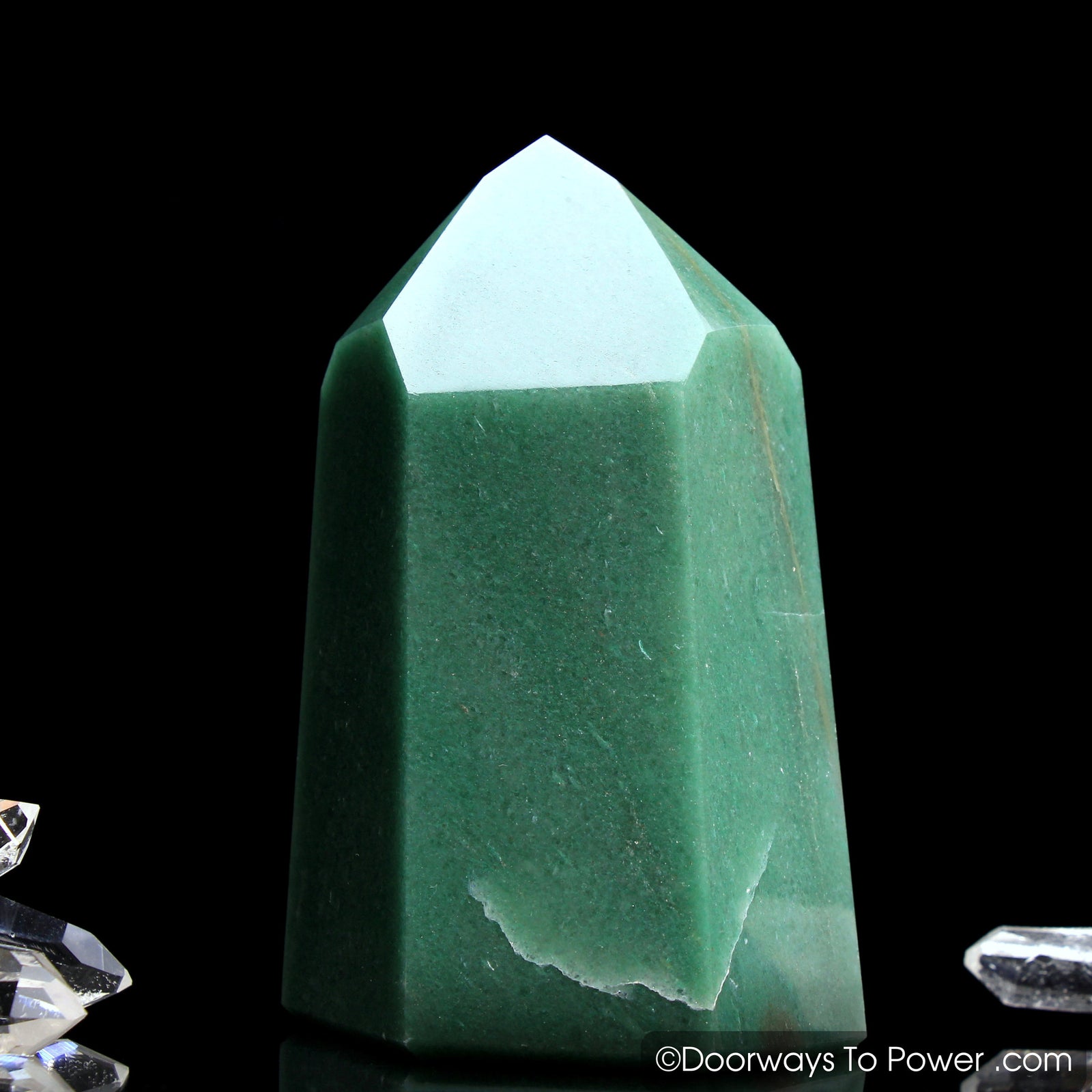 John of God Crystal Green Aventurine Temple Heart Dow