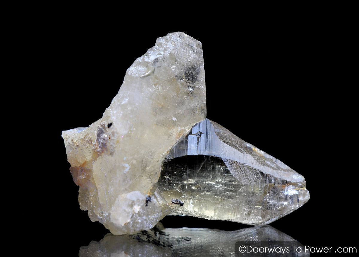 Golden Azeztulite Pleiadian Starbrary Record Keeper Twin Crystal RARE A ++++