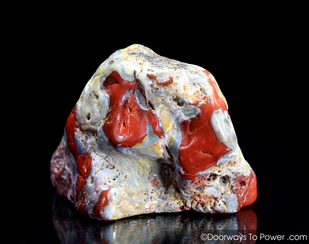 Red Fire Azeztulite Altar Stone w/ Druzy Rare (Polished)