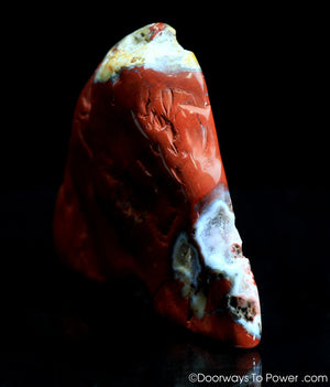 Red Fire Azeztulite Altar Stone w/ Druzy Rare (Polished)