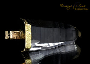 Lemurian Light Language Crystal Pendant 14k 