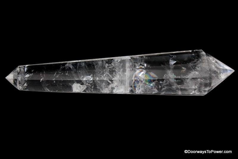 9" John of God Quartz Phantom Crystal 12 Sided Vogel Wand Rare CAV-3