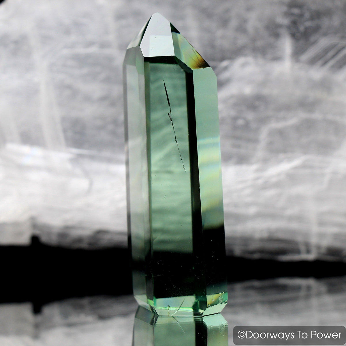 John of God Blessed Green Obsidian Crystal