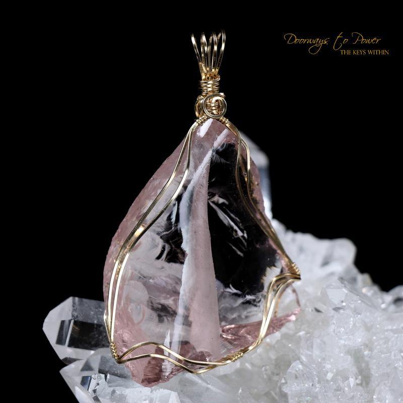 HGW Pink Andara Pendant 14k 'Cosmic Shaman'