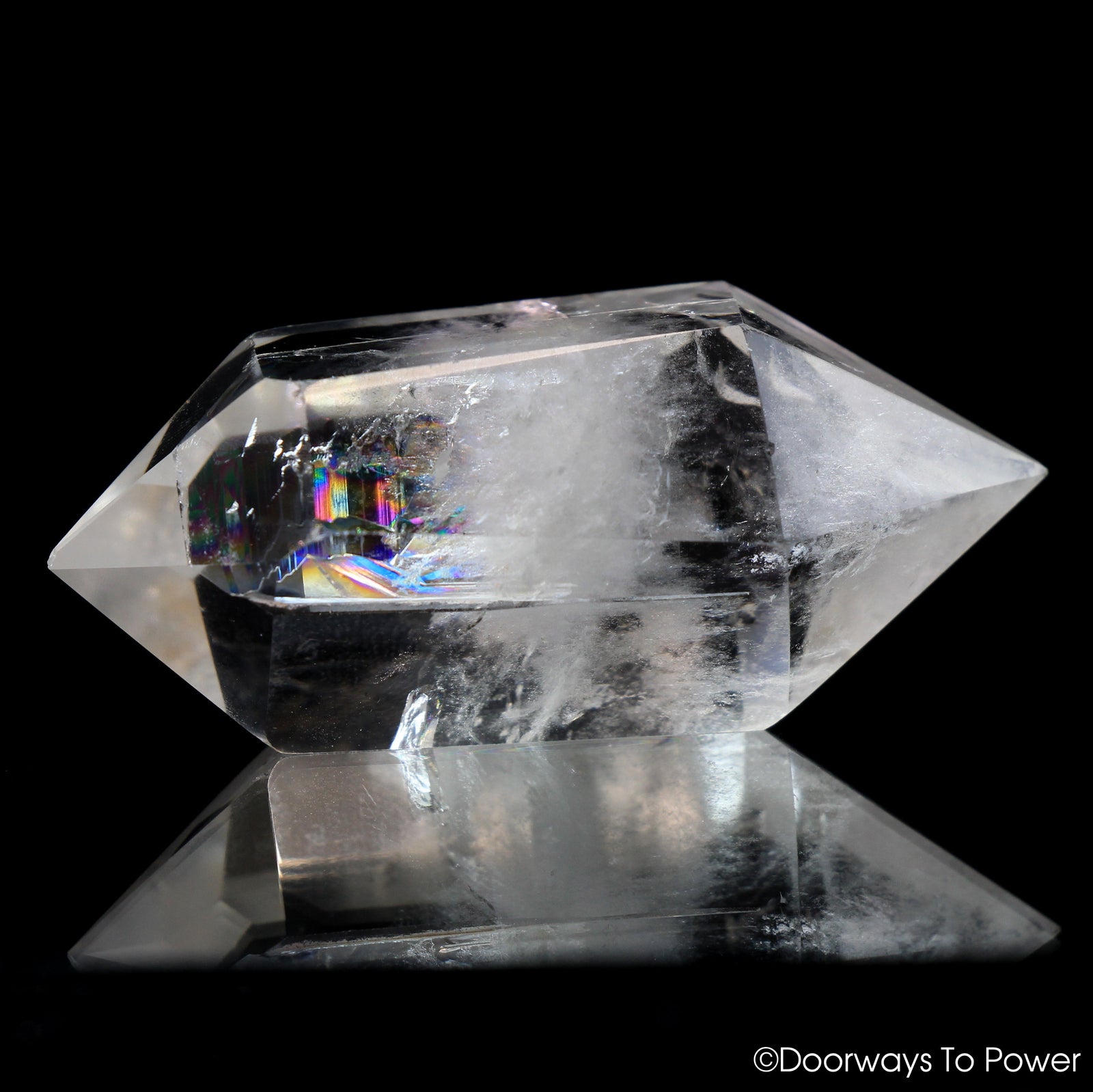 John of God Crystal Double Terminated Manifest Spirit Isis Casa Crystal